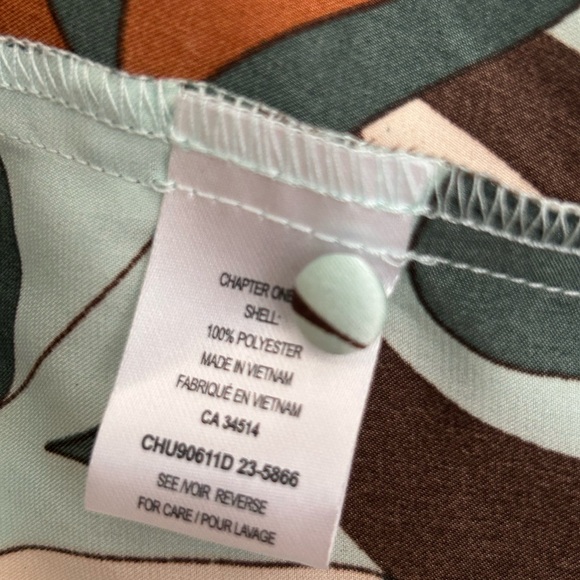 HAVER LONDON Multicolor Print Blouse Long Sleeve Botton Front Size S/P NWT - Picture 5 of 10